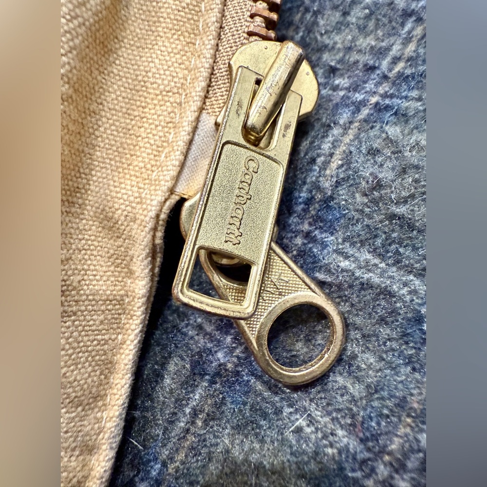 Vintage Carhartt C52 Blanket Lined Tan Canvas Chore Work Jacket Coat | 4XL Tall - Picture 4 of 7